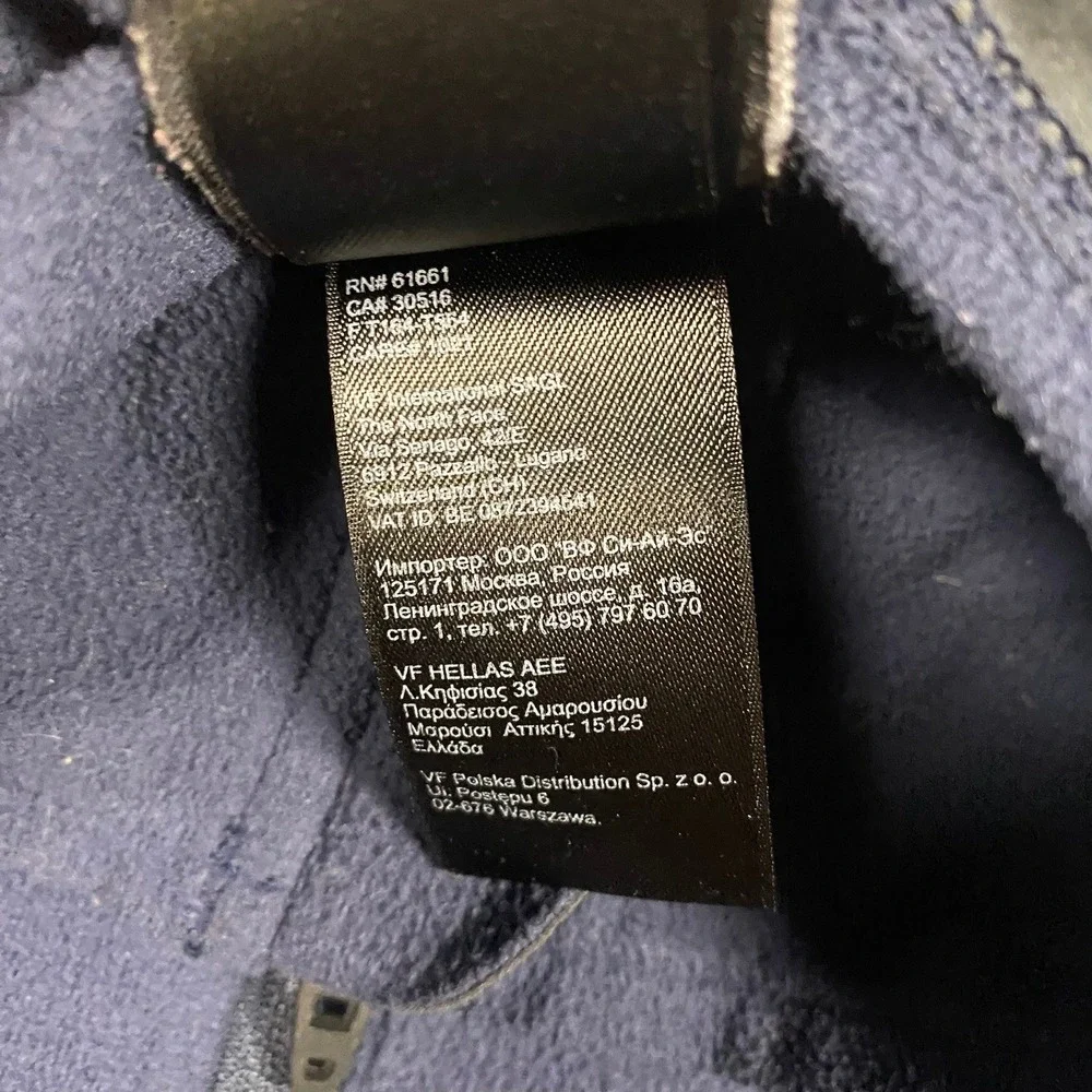 The North Face Quarter Zip Pullover Mens L Blue FlashDry‎ Fleece Sleeve Pocket